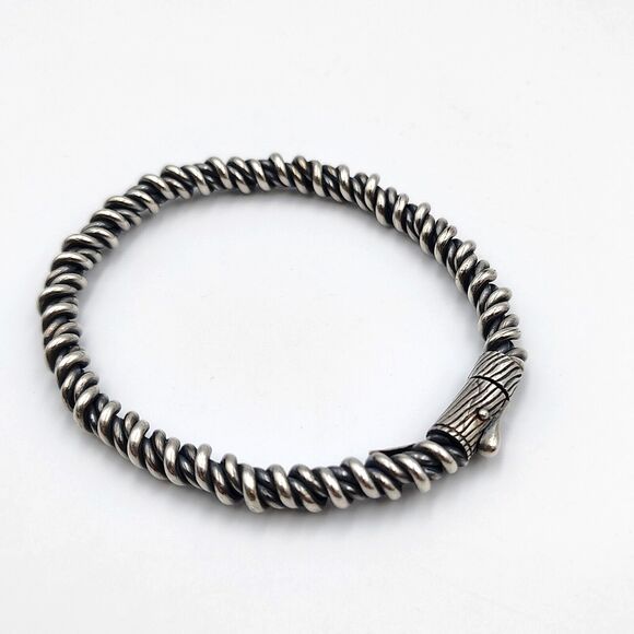 Dyadema Italy Sterling Silver 925 Twisted Rope Design Bangle
